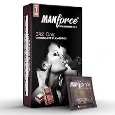 Manforce 342 Dots Xotic Condom | Flavour Chocolate